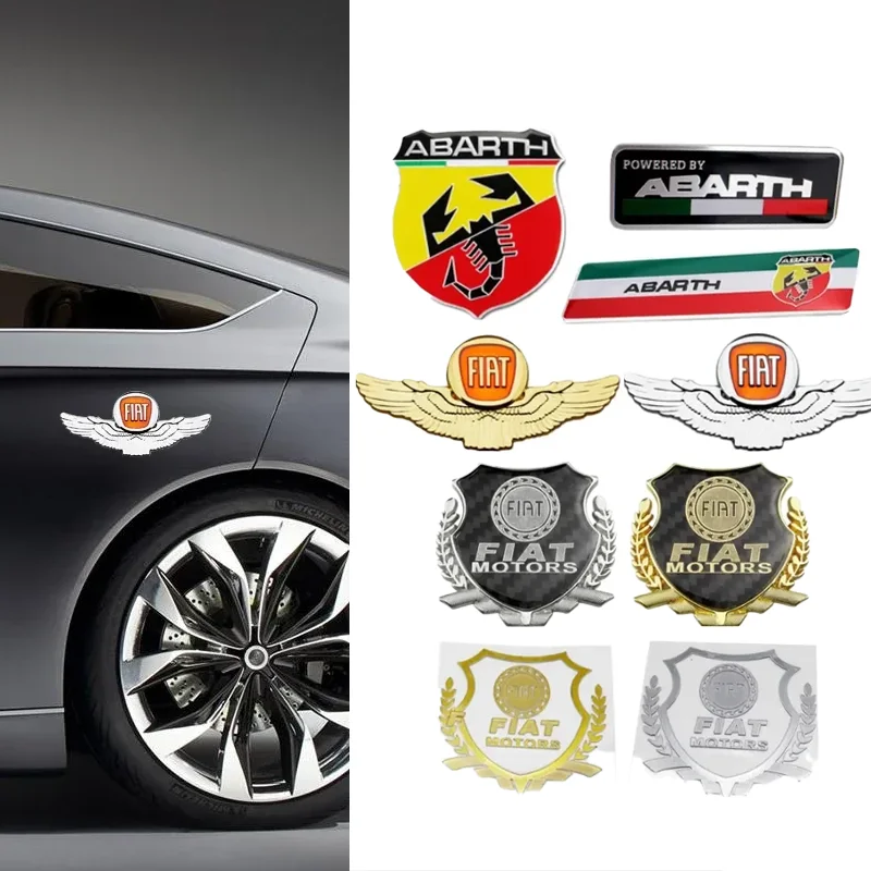 Pegatinas Decorativas Metálicas con Emblema de Águila para Autos FIAT 500, Brava, Stilo, Linea, Argo, Freemont, Viaggio, Mobi, Mille, Barchetta, 124 Spider