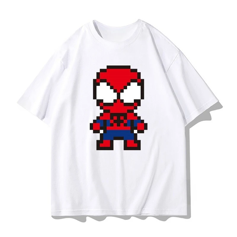 

Мужская и женская свободная футболка с короткими рукавами и круглым вырезом Marvel Spider Man с 3D принтом Marvel Spider Man American Spider