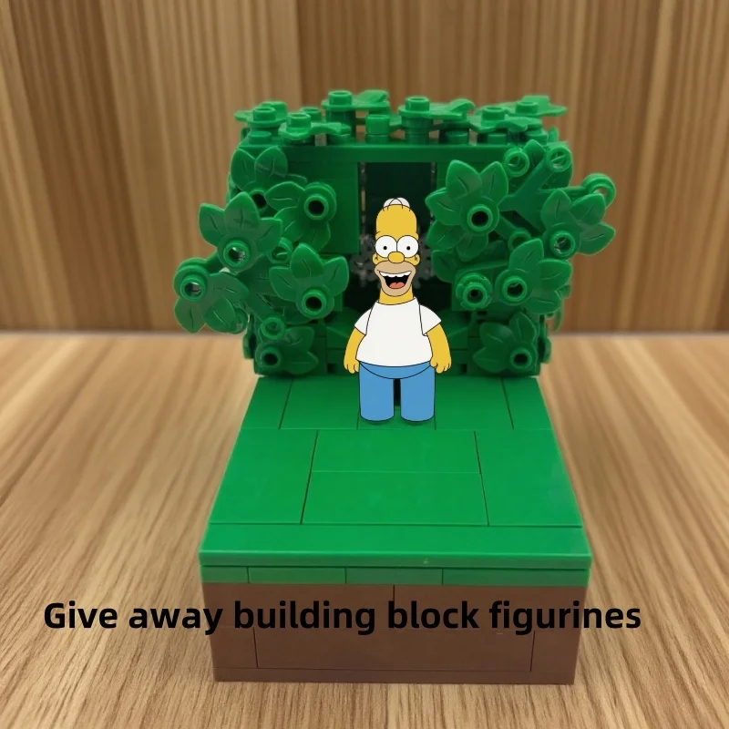MOC Building Block Set with Hidden Rotatable Minifigure: A Desktop Decoration, Gift and Toy
