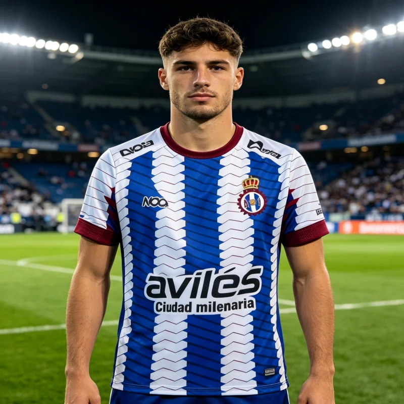 Camiseta de Fútbol de España Avilés 2026, Superventas, para Hombre, Secado Rápido, Transpirable 3D, Nueva, para Entrenamiento, Partido, Familia, Niños
