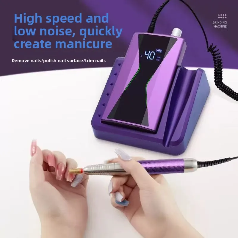 

Профессиональный аппарат для маникюра и педикюра, новый, 0-40000 об/мин, бесщеточный, с керамическими насадками, USB-зарядка