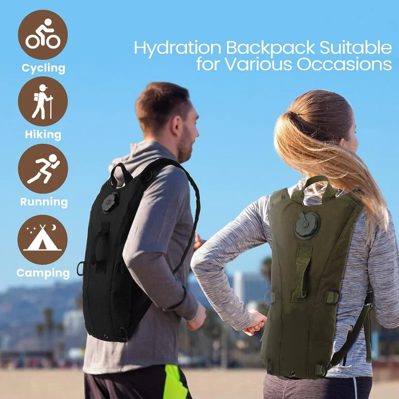 Outdoor Tactical Hydration Pack Backpack Waterproof Water Bag Travel Hiking Cycling Climbing Hunting Oxford Backpack Enlarge 3L