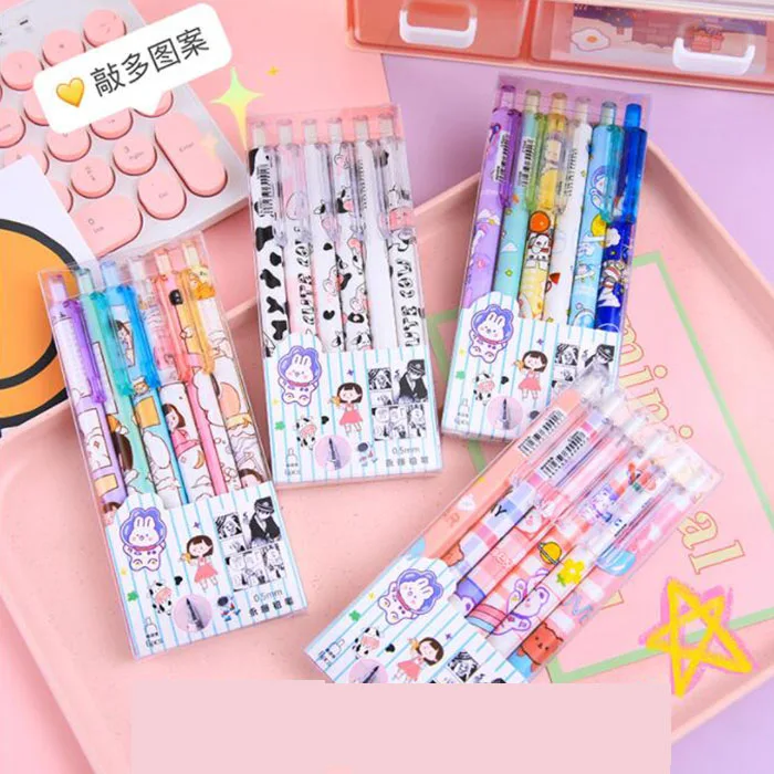 

36 pcs/lot Cartoon Animal Keep Writing Press Pencil Cute Milk Cow Astronaut Drawing Painting Pens School Office Supplies
