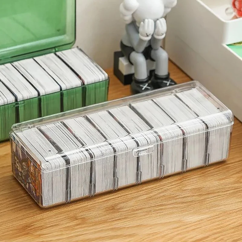 Y – boîte transparente pour cartes à collectionner, conteneur de grande capacité, organisateur de cartes, rangement, étuis pour cartes de jeu à collectionner