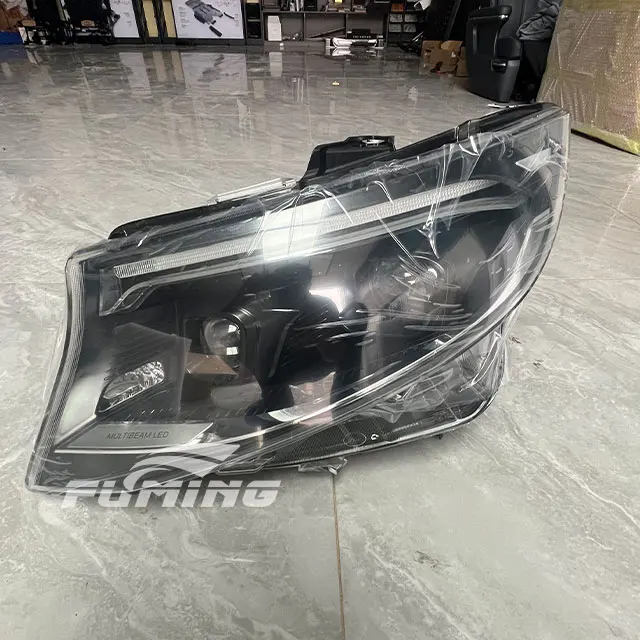 لسيارة Mercedes-Benz Vito V-Class ترقية المصابيح الأمامية LED الجديدة عالية الجودة المصابيح الخلفية باللون الأبيض 6500K DRL 12 فولت