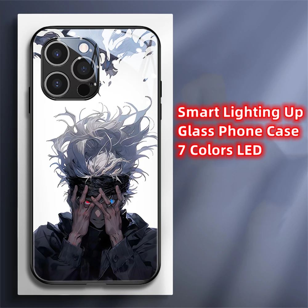 Hot Sale Anime Design Luminous LED Calling Light Up Flash Phone Case For Samsung S24 S23 S22 S21 S20 FE Note 10 20 Plus Ultra