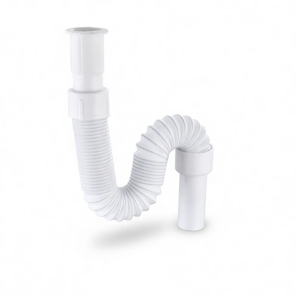 Flexible Sink Drainage Hose Basin Sewer Tube Extendable Bathroom Plumbing Pipe Anti Leak Steel Reinforced Connector Kit