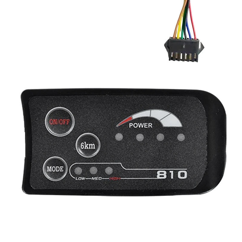SM 6PIN S810 E-Bike LED Display Meter 36V IP65 UART Protocol For Electric Bicycle Electric Bike Meter Parts