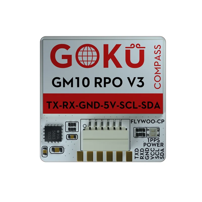 ABZW For FLYWOO GOKU GM10 Pro V3 GPS Module With Compass QMC5883L 72 Searching Channel For FPV Drone