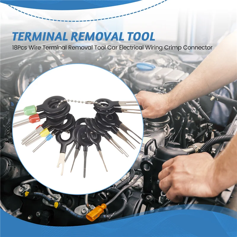 

L37A-18Pcs Инструмент для удаления клемм проводов Автомобильный обжимной разъем для электрической проводки