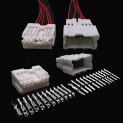 1 Set 12 Way AC Assembly Car White Connector 1674122-1 6098-6980 1674119-1 6098-6954 Auto Window Lifting Wire Unsealed Socket