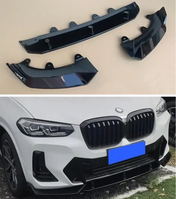 FOR BMW X3 X4 G01 G02 G08 M Sport 2021 2022 2023 RONT BUMPER SPOILER LIP SPLITTERS WIND KNFE KIT ABS PAINT CARBON