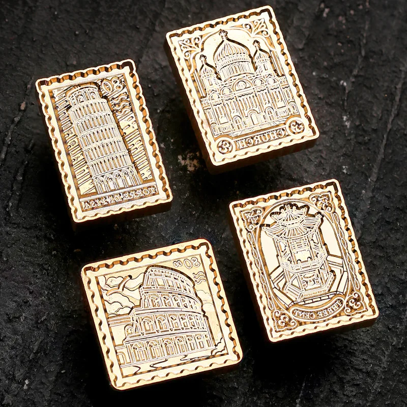 

Travel Building Wax Stamps Embossed With Profiled Multi-layer Fire Seal Under Mount Fuji Wax Stamp Scenery Series Copper Head