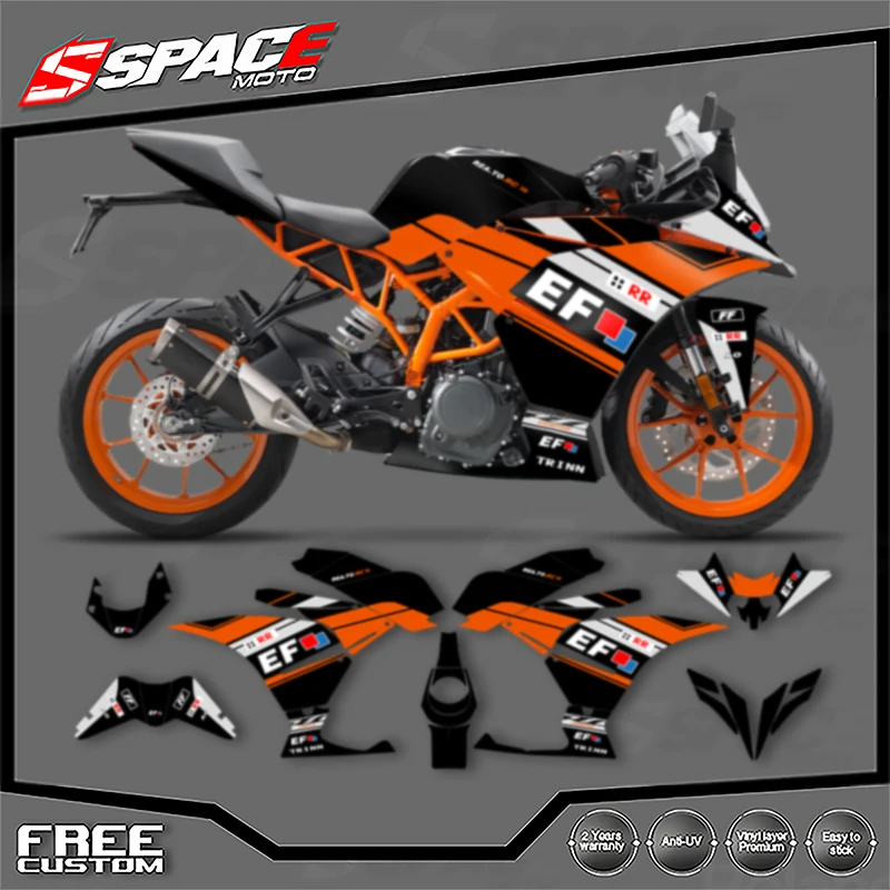 

SPACE Custom Motorcycle Graphics For KTM 2017 2018 2019 2020 RC250 17-20 RC250 390 Decal Stickers Kits 004