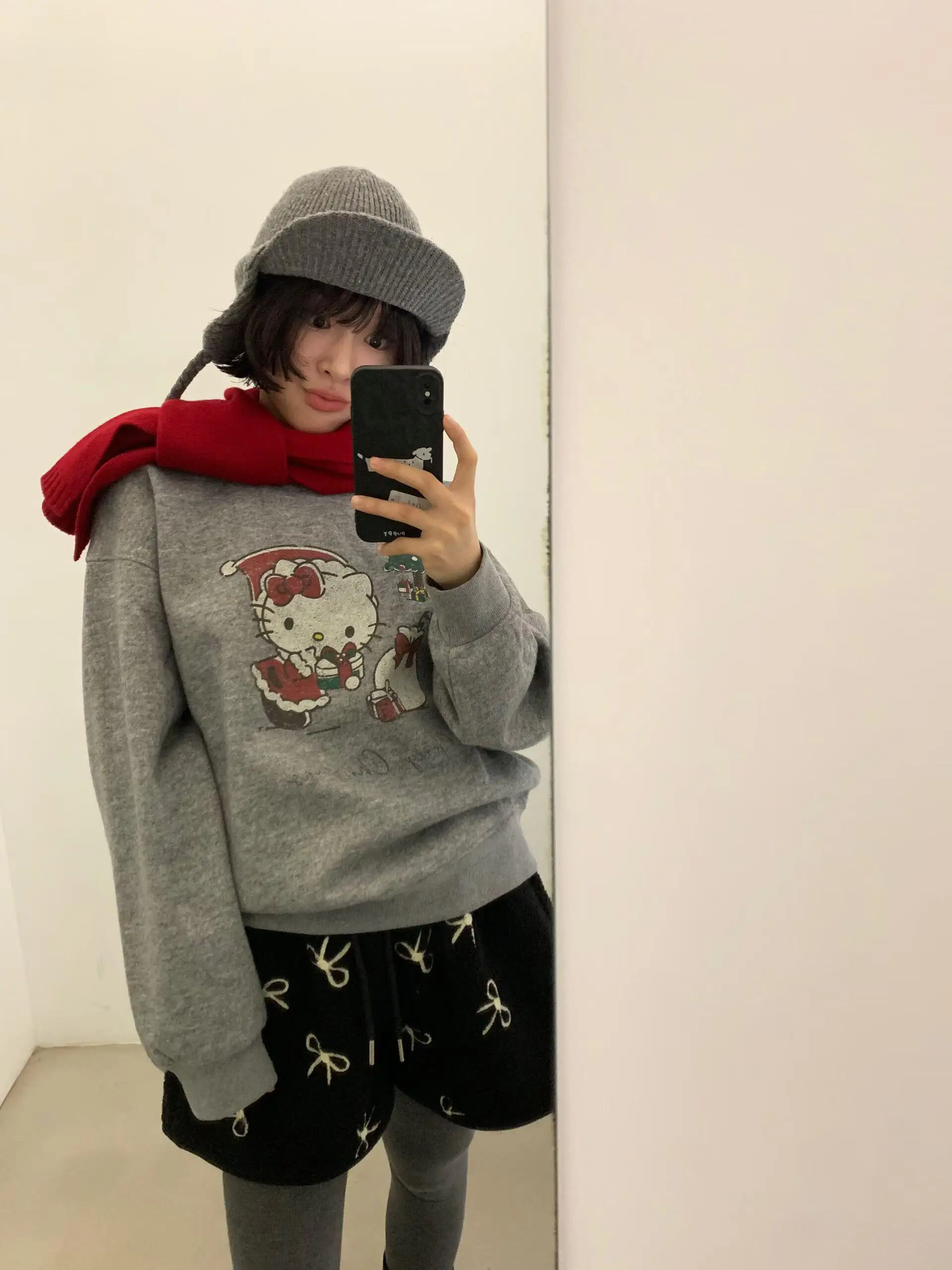 

Женский свитшот с принтом и флисовой подкладкой, утепленный, с круглым вырезом, свободного кроя, осенне-зимний, новый, повседневный, удобный топ