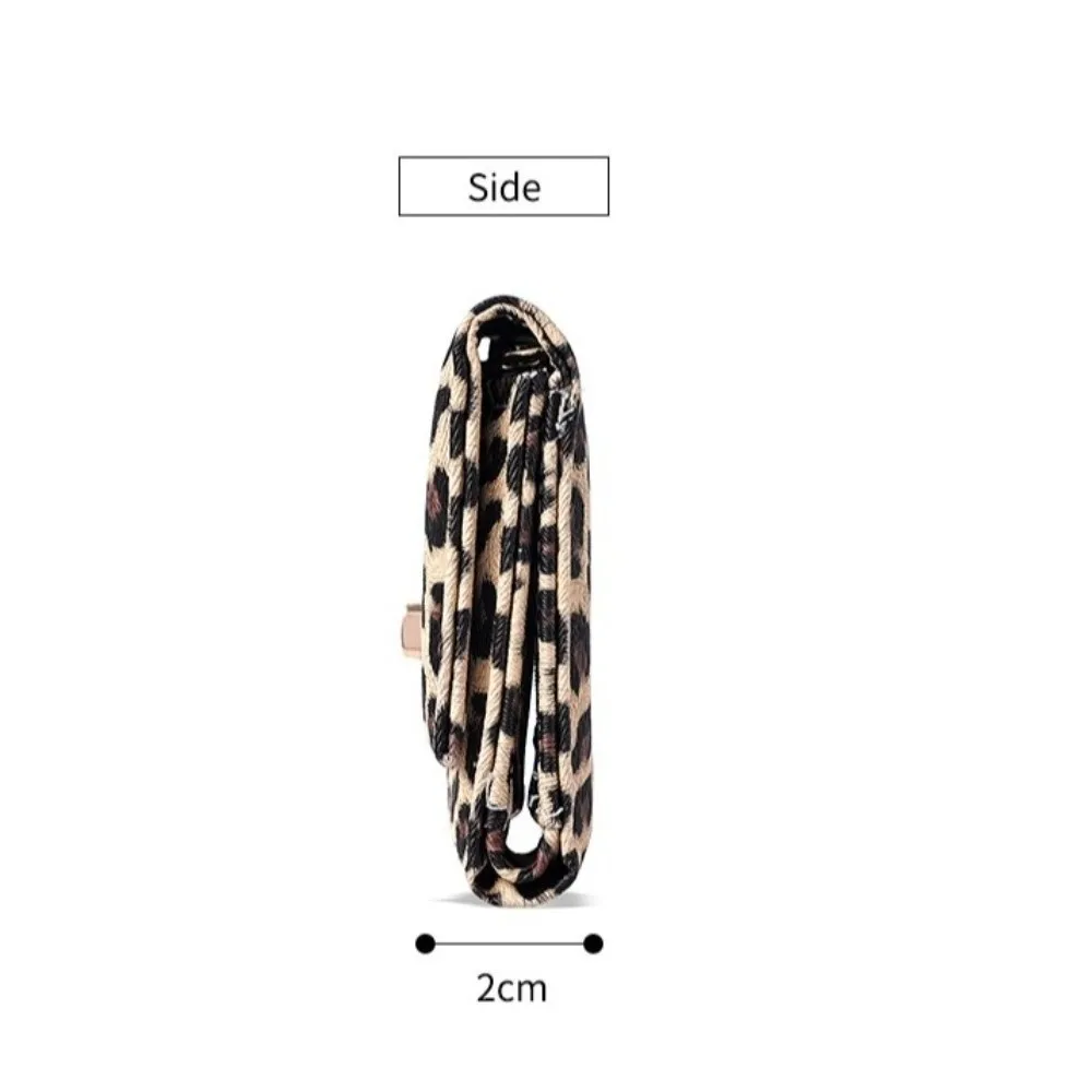 Leopard Print Trifold Wallet Multi-Card Slots Large Capacity Clutch Purse Portable Size Functional Design Money Purse For Ladies