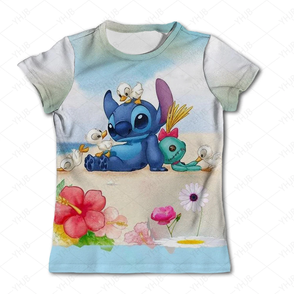 

Kids Stitch T Shirts Child Boys Girls Cartoon Stich T-Shirts Clothes Children's Summer Casual Tops Tees 1-14 Years Old Costumes