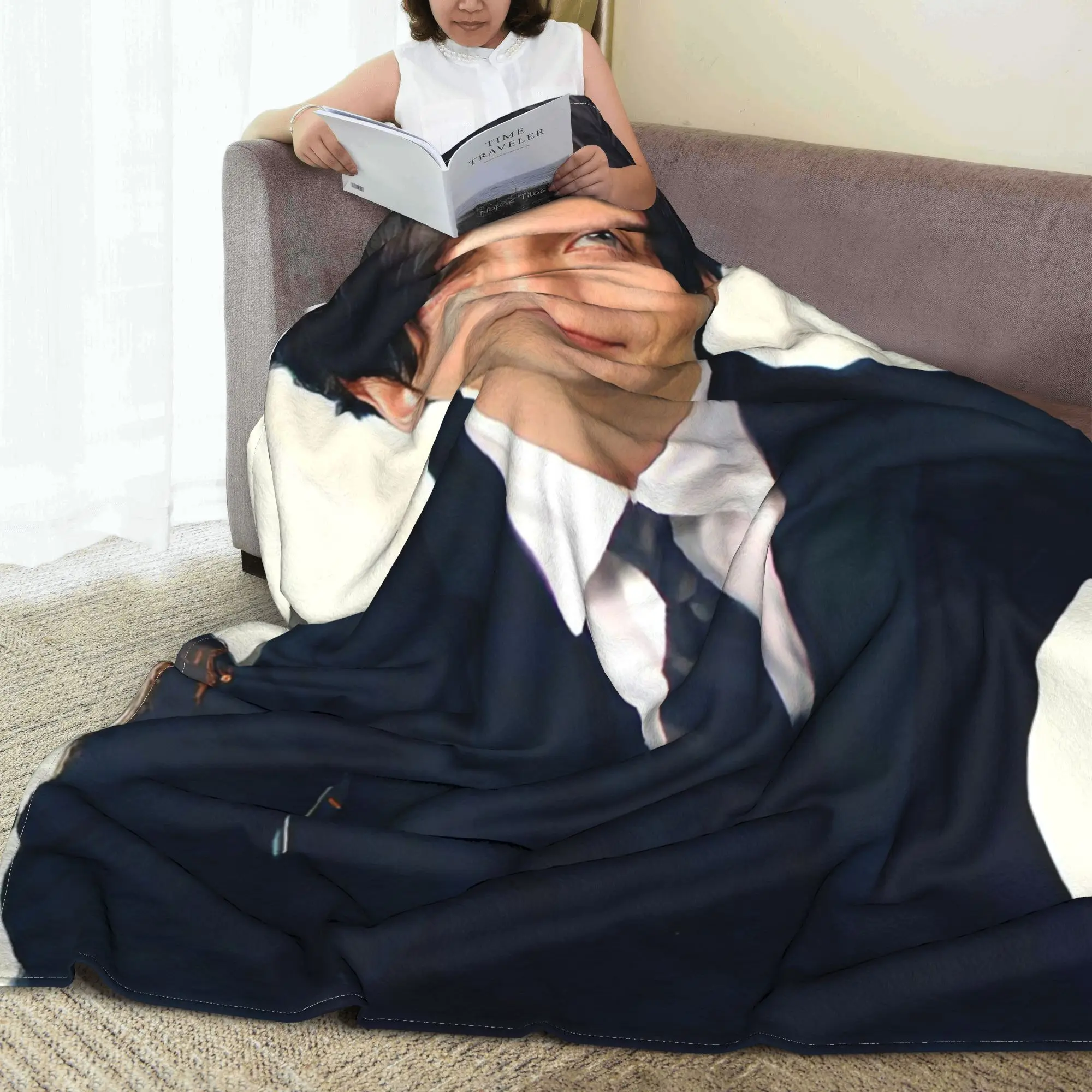 Manta Aidan Gallagher, manta ligera de lana para sofá, para el hogar, dormitorio, al aire libre, colcha