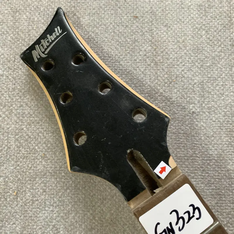 Original Mitchell LP Model Electric Guitar Neck 24 Frets Fingerboard Broken Shell Inlay for DIY Part F GN323