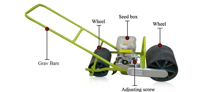 pitch adjustable hand push spinach robinia rapeseed seeder