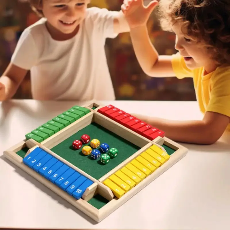 Wooden Arithmetic Dice Game 6