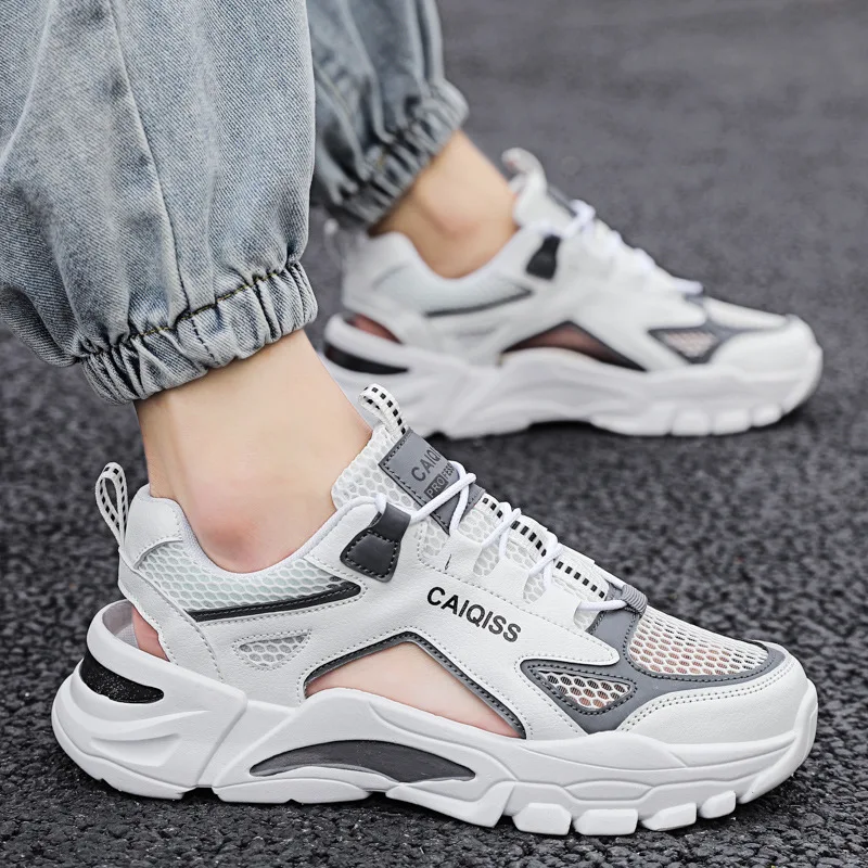 Mens Breathable Summer Sandals  Fashion Beach Sports Shoes Youth Outdoor Slip Resistant Comfortable Casual Flip Flops For Men