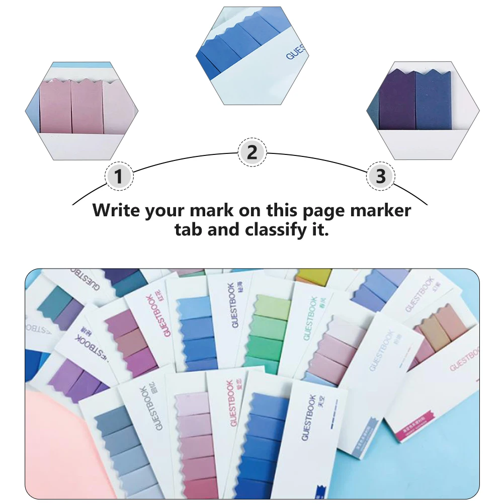 

10 Pcs Index Page Marker Stickers Home Office Supplies Colorful Self Adhesive Tabs Book Annotation