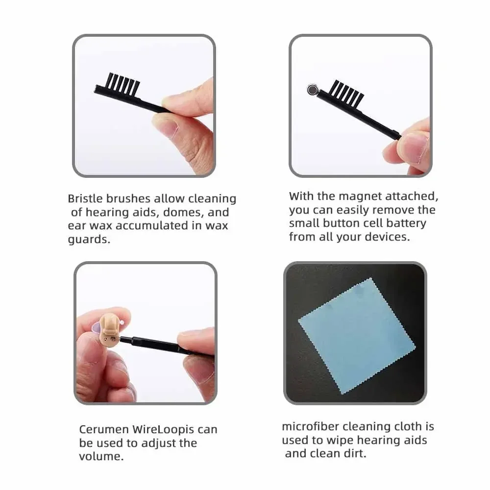 Filtros de proteção de cera para aparelhos auditivos Oticon ProWax MiniFit substituições para ouvir filtros de proteção de cera transparente mais acessório de limpeza