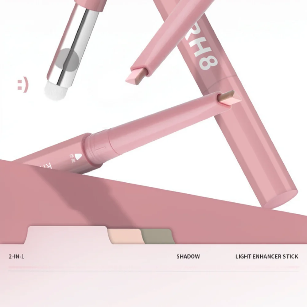 Under Eye Contour Highlighter Stick For For RH8 Dual Ended Shimmer Shadow Pencil Smudge Brush Natural Makeup Beauty Cosmetic