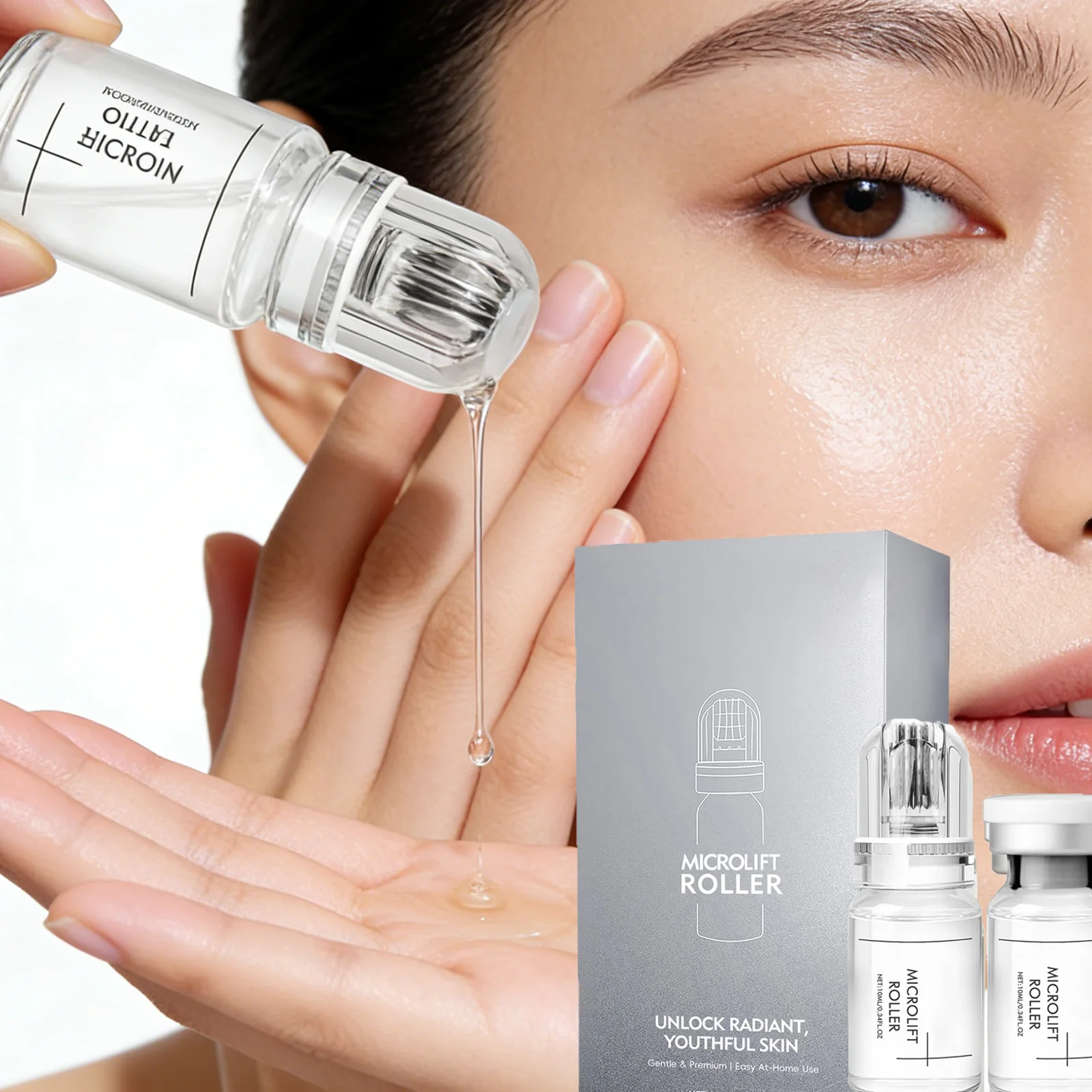0.25mm Microneedle Brightening Serum Facial Serum Moisturizing and Repairing Deep Hydration Lock Stabilizing and Restore Gentle