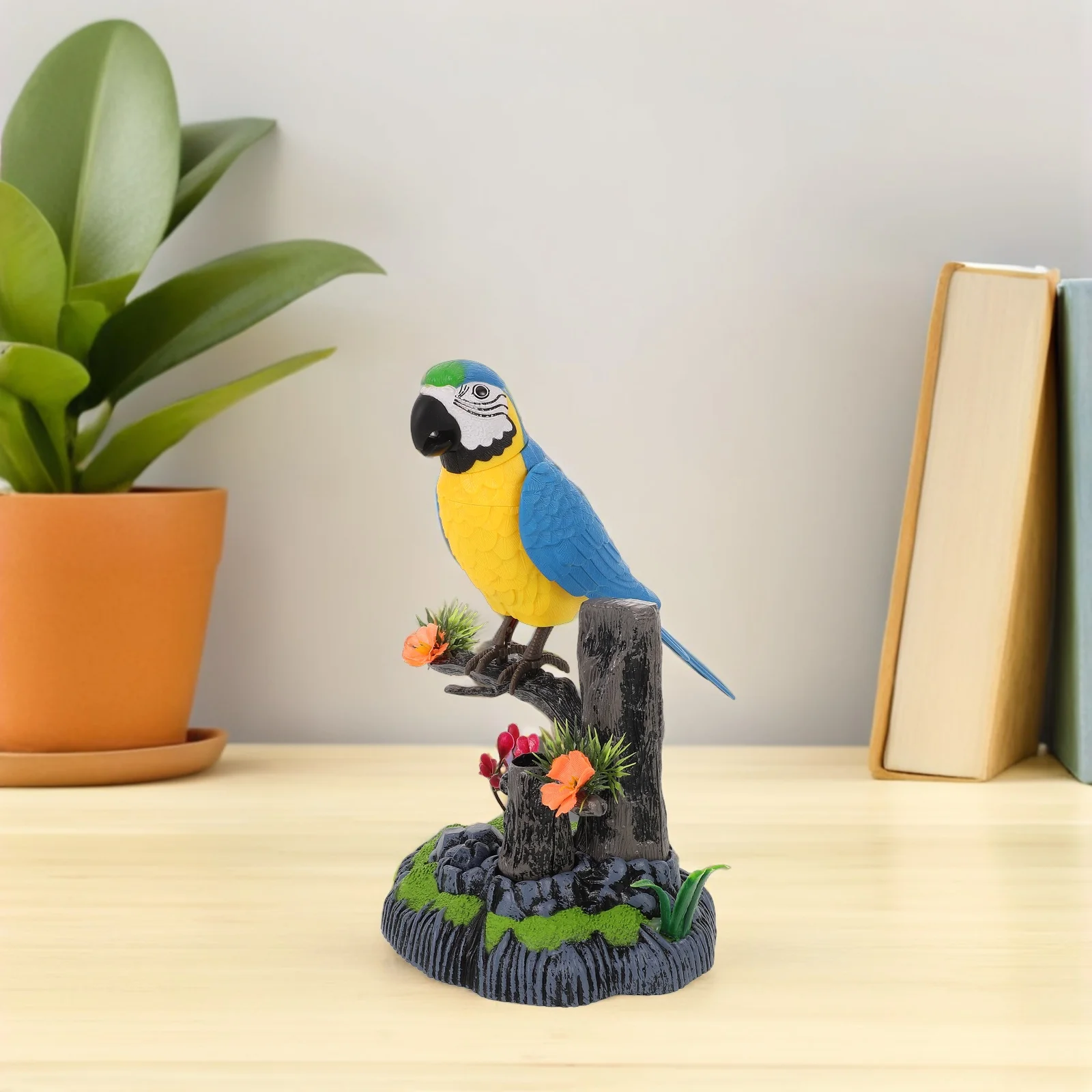 Inductie Elektrisch Vogelspeelgoed Stimulatie Vogels Robotachtig voor katten Simulatie Interactief Kinderen met geluiden