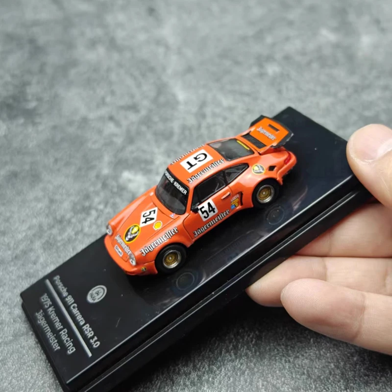 PARA Diecast em estoque Escala 1:64 911 Carrera RSR 3.0 1974 Liga Simulação Modelo de Carro Menino Coleção Presente Exibição Estática