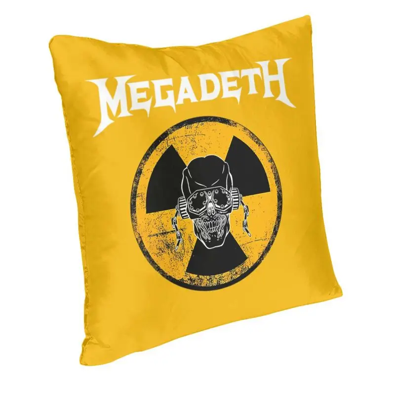 Skull Megadeths Heavy Metal Band Cushion Cover 40x40cm Home Decor 3D Printing Throw Pillow Case for Living Room Double-sided