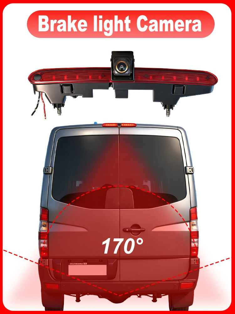 Kamera samochodowa AHD 1080P z noktowizorem, CVBS, montowana w światło stop, kamera cofania, kąt widzenia 170 stopni ° Dla Vauxhall Combo Toyota Citroen Berlingo Peugeot Partner 08-21 — 2