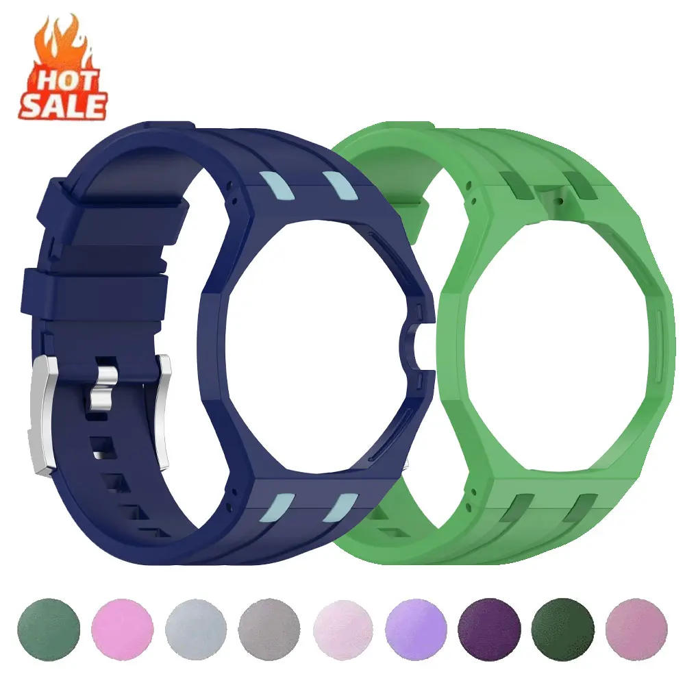 Estojo 2 em 1 para PC + Pulseira de Silicone para Relógio de Bolso Swatch X AP Royal Pop: Acessórios de Modificação Integrados para Transformar em Relógio de Pulso