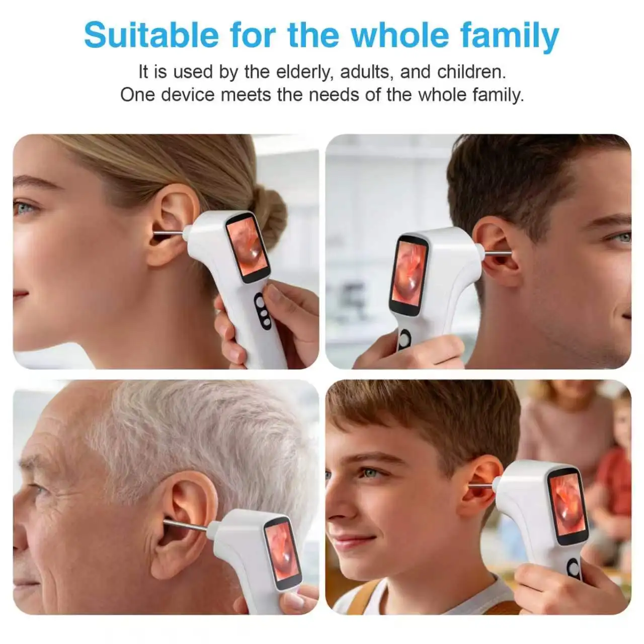 Digital Otoscope with IPS Screen, 720p HD Smart Visual Ear Camera, Ear Scope Otoscope Camera , Ear Wax Removal Tool Camera