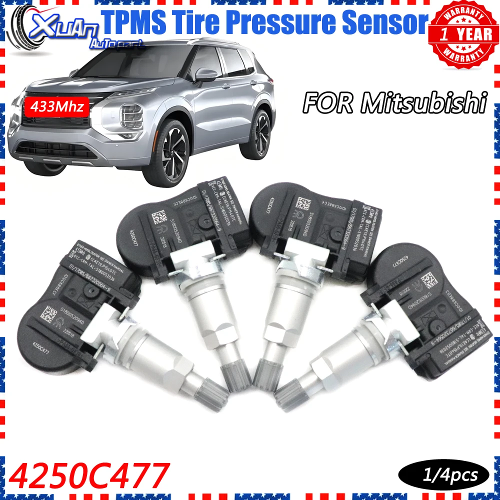 XUAN TPMS Tire Pressure Monitor Sensor 4250C477 for Mitsubishi ASX L200 Lancer Outlander Spacestar Peugeot 4008 Fiat Fullback