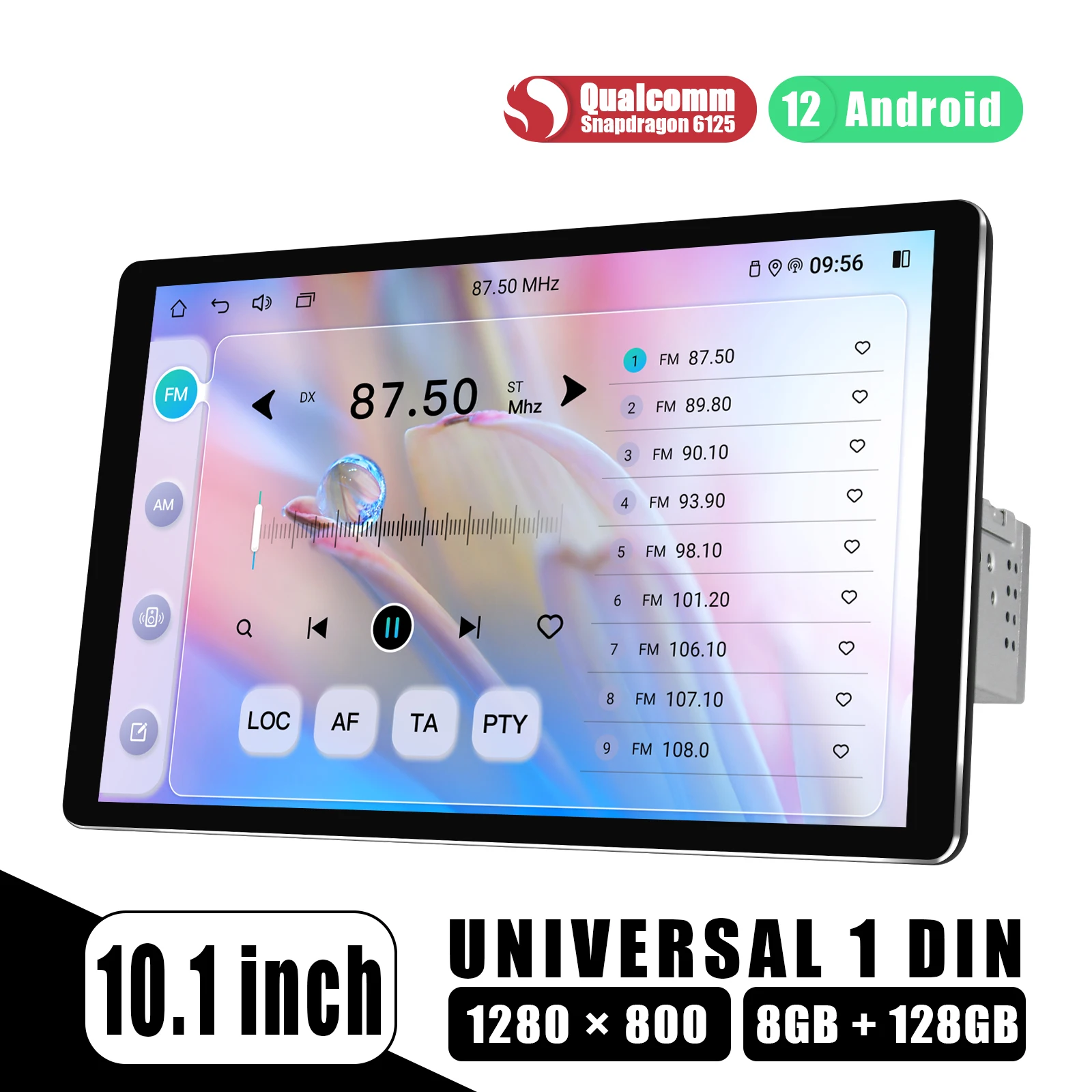 JOYING Single Din Car Stereo Radio GPS Navigation Head Unit Qualcomm Snapdragon Chip Universal Multimedia 8