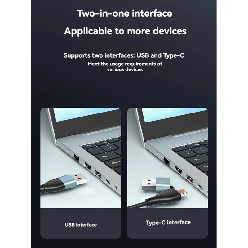 【Последнее место!】Удлиненный дисплей USB+ Type-C к двойному совместимому адаптеру, 2 монитора, 1080P, двойной монитор, расширенный разветвитель