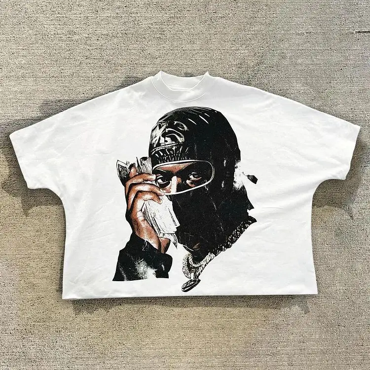 

Vintage Take Money Make graphic t shirts Short sleeve oversized Harajuku Streetwear Y2k tops Ootdfashion men clothing