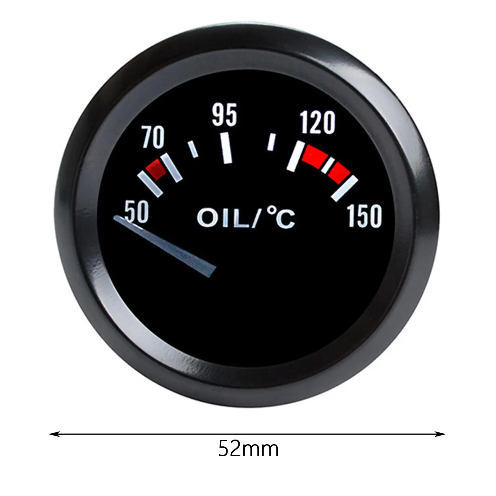 Medidor de temperatura de aceite Medidor de temperatura de aceite Medidor de temperatura de aceite de automóvil de 52 mm para vehículo