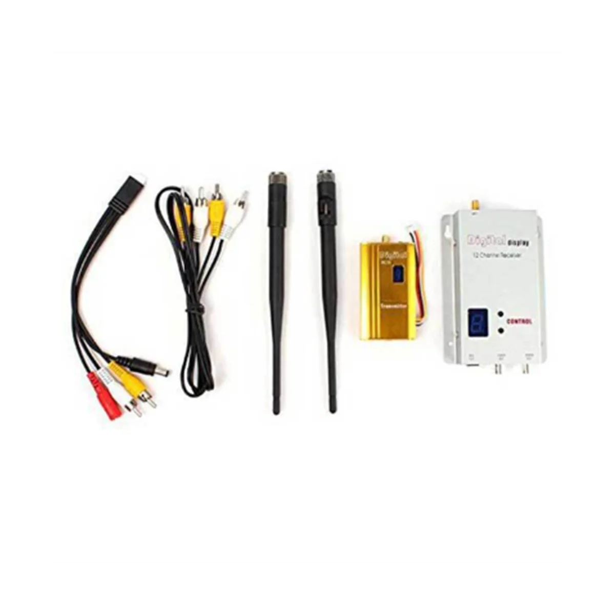 Fpv 1.2Ghz 1.2G 8ch 1500Mw Draadloze Av Zender Tv Audio Video Zender Ontvanger Combo Voor Qav250 250 Fpv Rc (C)