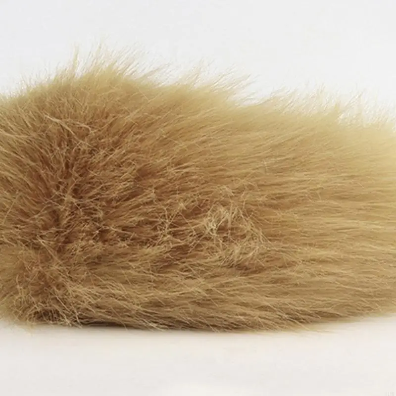 31BF Fascia per capelli con orecchie cane sexy coda volpe in pelliccia sintetica Costumi per cani cosplay