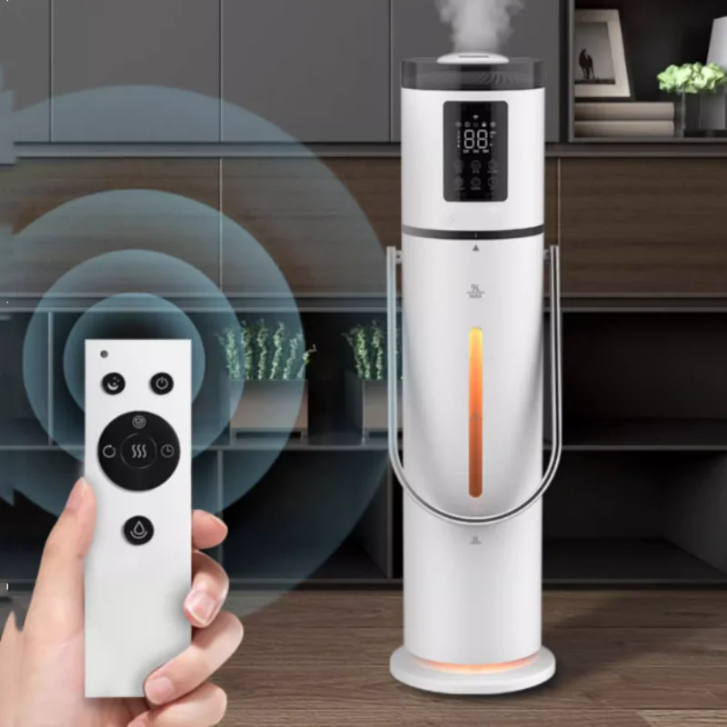 เครื่องเพิ่มความชื้นในอากาศตั้งพื้นแบบ9L เครื่องกรองอากาศในร่มสำหรับห้องนอนหญิงตั้งครรภ์และเด็กทารกหมอกหนาในครัวเรือน