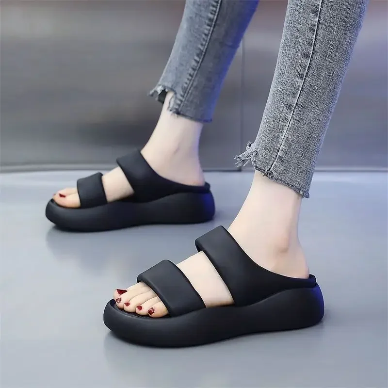 Women's Slippers And Ladies Sandals On Beach Shoes High Up To 5cm Heel Slides Top Designs 2025 New In Low Price 2024 Luxury 39