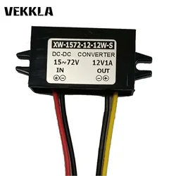 DC15-72V To DC12V 1A 60W Converter Step Down Power Supply Converter Regulator Module Buck Converter Power Waterproof IP67