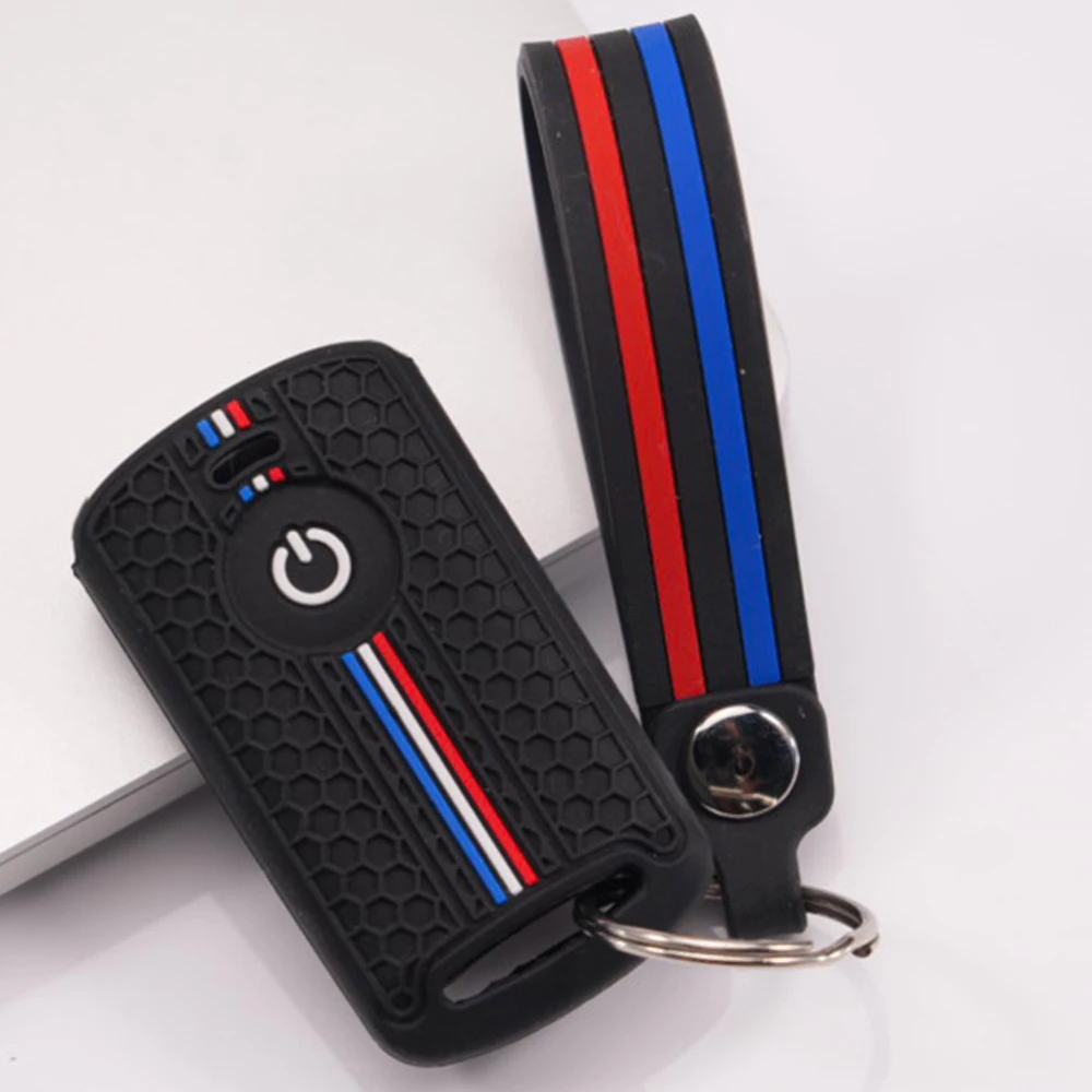 Silicone Key Cover With Wrist Strap For Honda PCX ADV Forza NSS Vario Click Scoopy Slim Fit Lightweight Drop Resistant Stylish