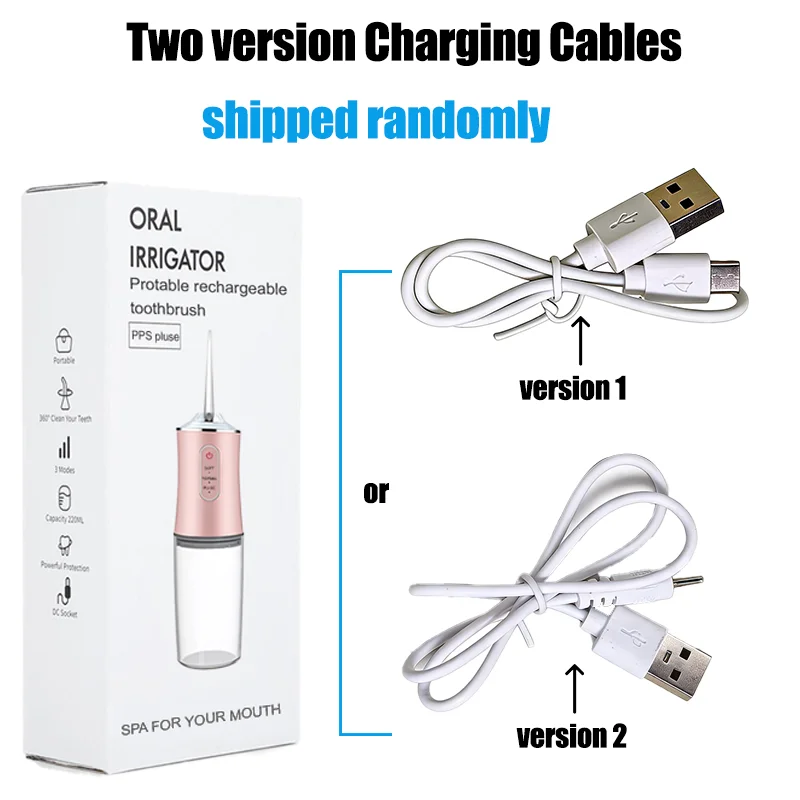Portable Smart Electric Oral Irrigator Cordless USB Rechargeable with 4 Jet Tips & 3 Modes for Teeth Cleaning And Braces Care image 6