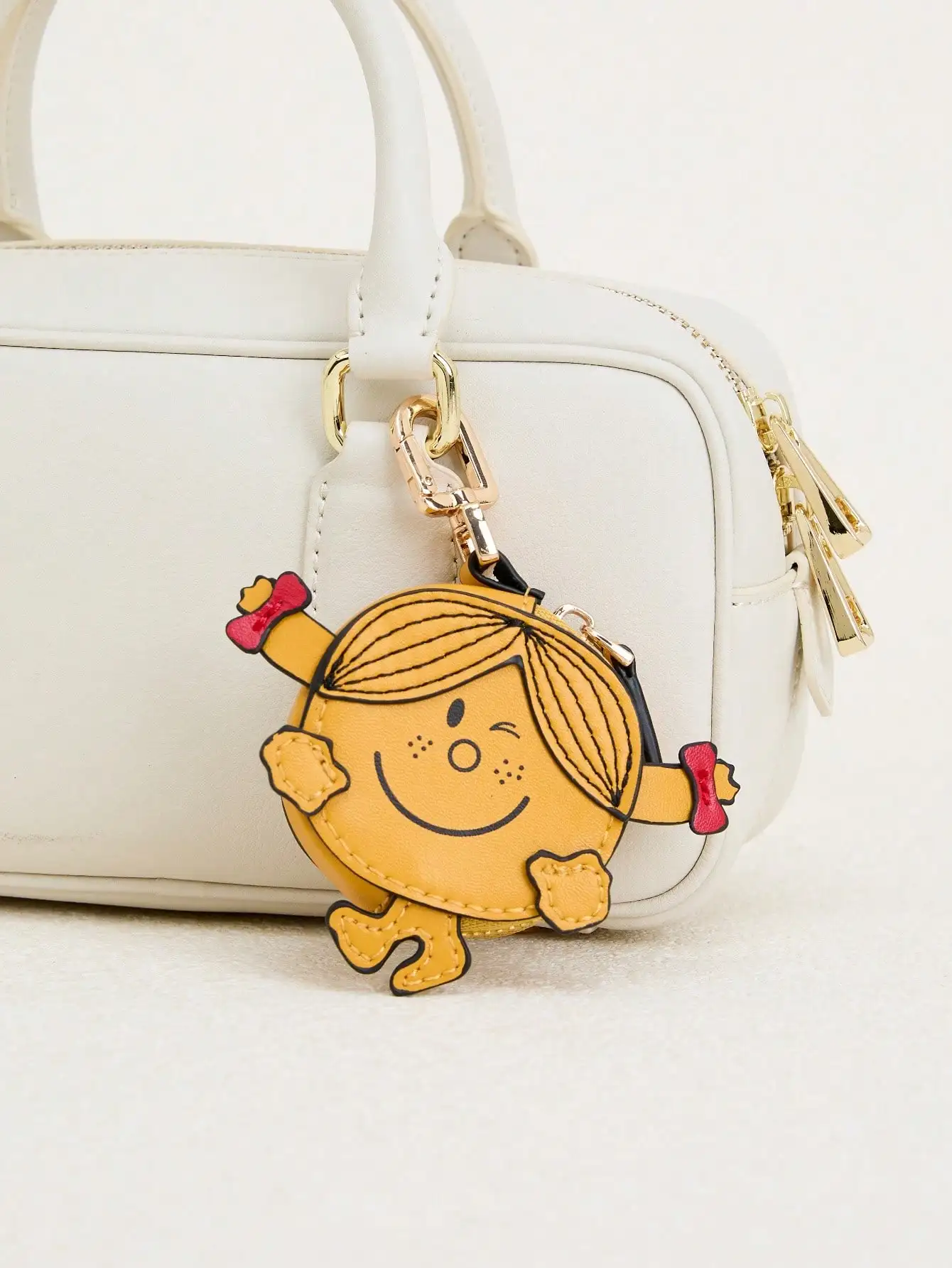 Cut fun bag charm coin purse with keychain mini pouch fit for airtag best gift for women girl