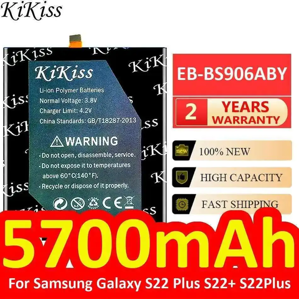 

Аккумулятор мобильного телефона для Samsung Galaxy S22 Plus S22 + S22plus, долговечная работа, надежная замена EB-BS906ABY 5700 мАч
